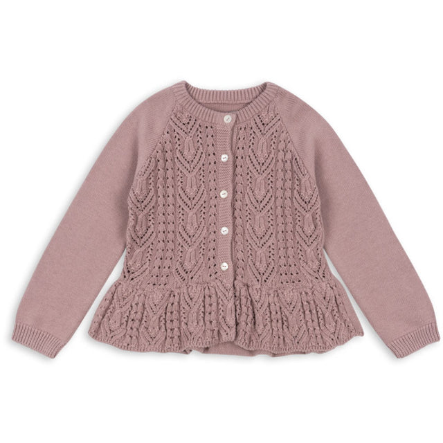 Konges Sløjd Deauville Mauve Cabby Flæse Cardigan GOTS