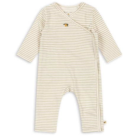 Konges Sløjd Tea Stripe Basic Newborn Onesie GOTS