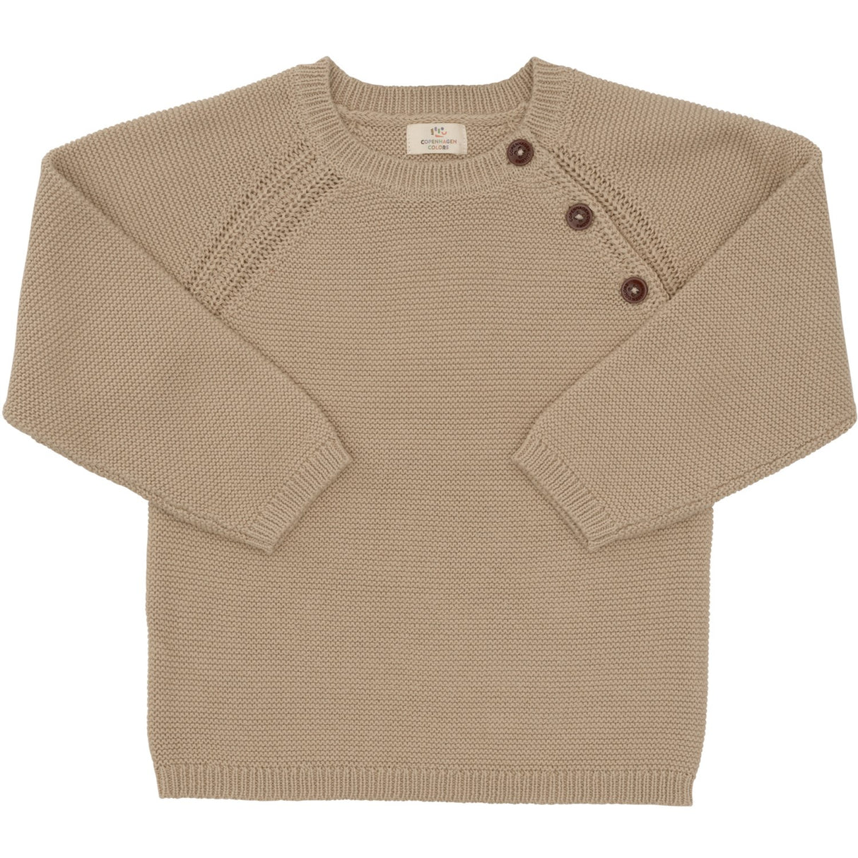 COPENHAGEN COLORS LT TAUPE Strikket PLAIN PULLOVER