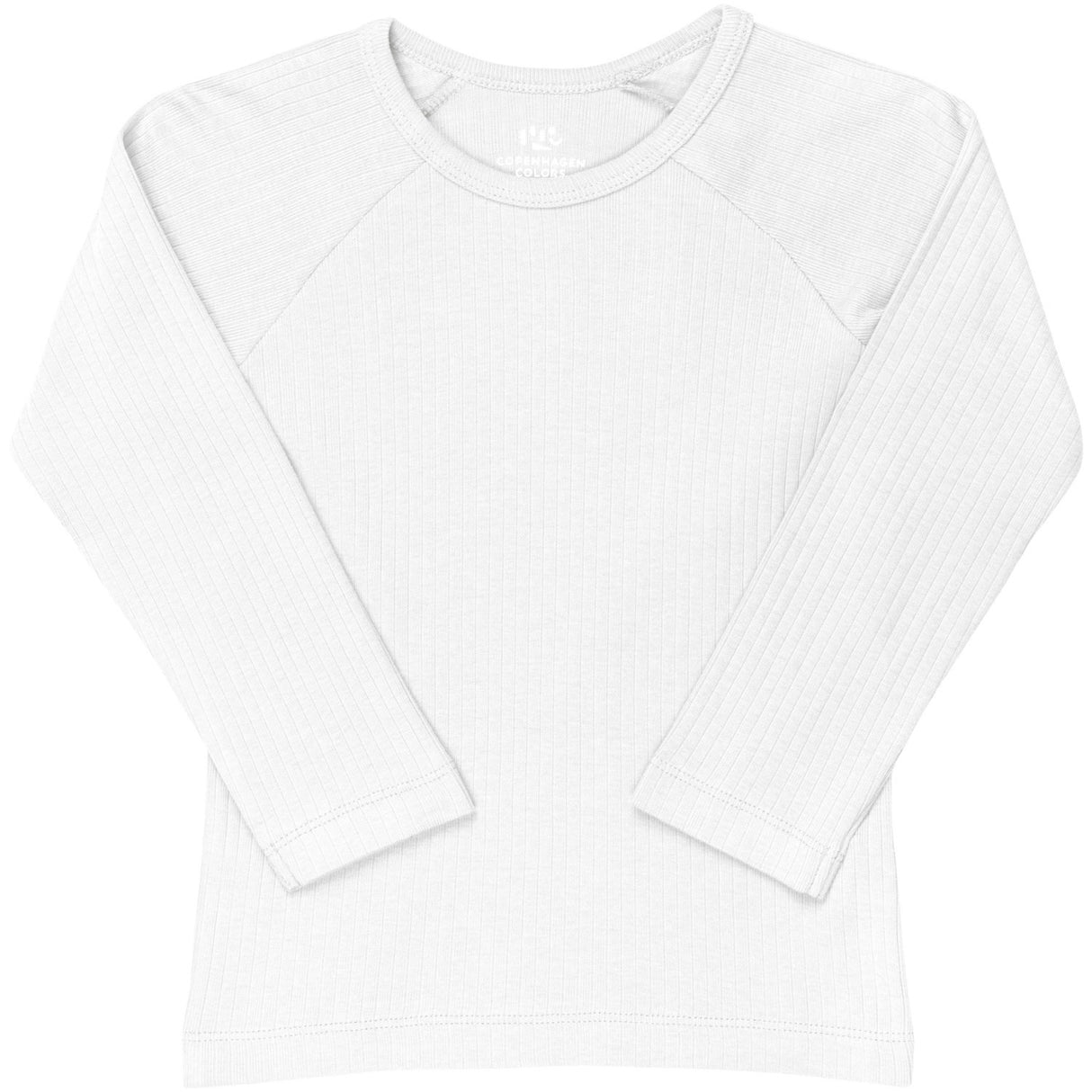 COPENHAGEN COLORS WHITE RIB JERSEY CLASSIC LONGSLEEVE Skjorte