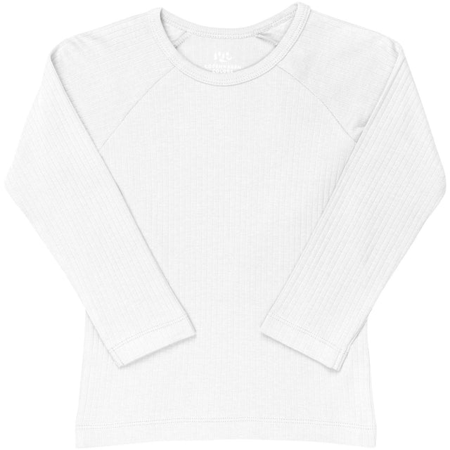 COPENHAGEN COLORS WHITE RIB JERSEY CLASSIC LONGSLEEVE Skjorte