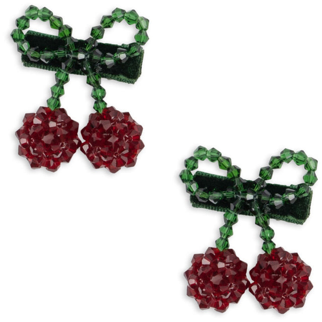 Konges Sløjd Red/Glitter 2 Pak Cherry Hårspænde