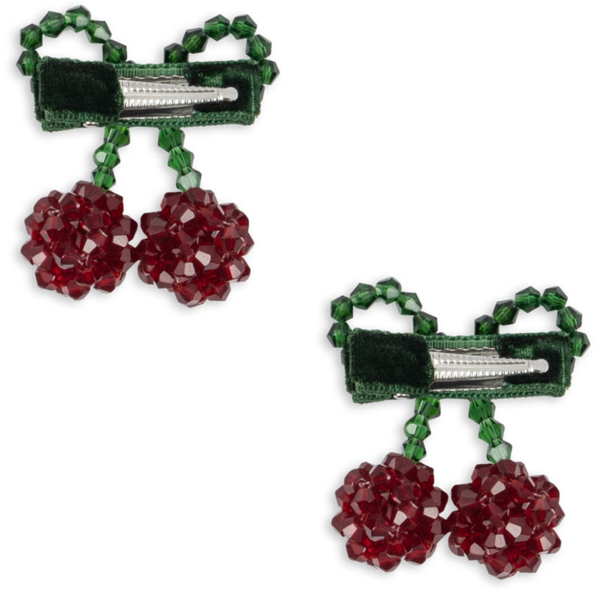 Konges Sløjd Red/Glitter 2 Pak Cherry Hårspænde