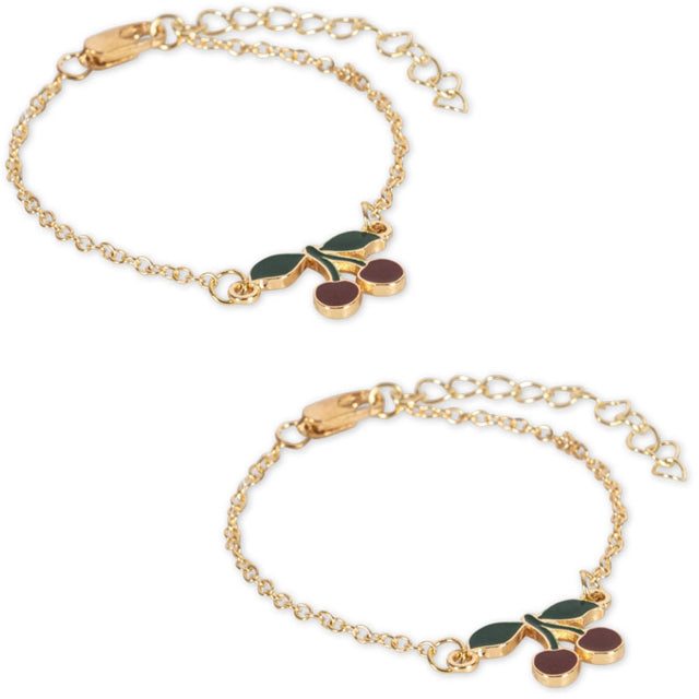 Konges Sløjd Gold 2 Pak Cherry Bestie Armbånd