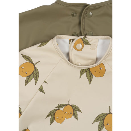 Konges Sløjd Sweet and Sour/Aloe 2 Pak Dinner Hagesmæk Med Ærmer