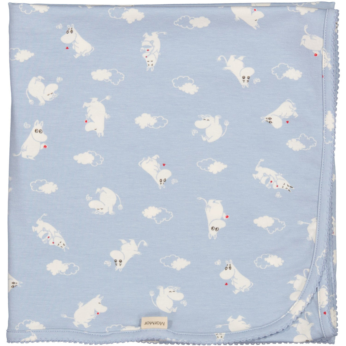 MarMar New Born Modal Smooth Print Blue Moomin Alida Babytæppe