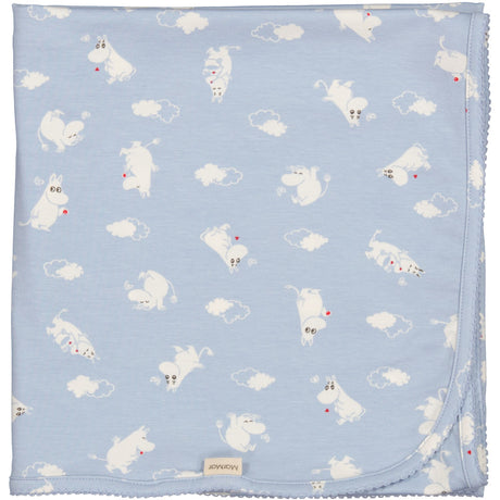 MarMar New Born Modal Smooth Print Blue Moomin Alida Babytæppe