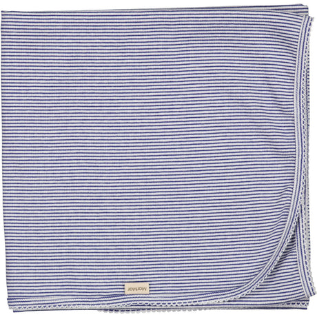 MarMar New Born Modal Fine Rib Red Stripe Alida Babytæppe