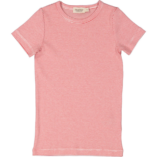 MarMar Modal Fine Rib Red Stripe Tago T-shirt