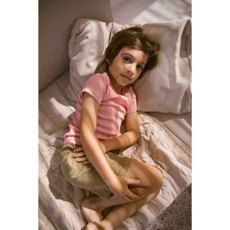 MarMar Modal Fine Rib Red Stripe Tago T-shirt