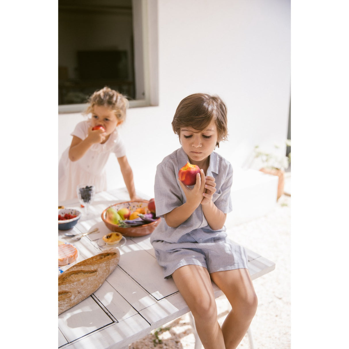 MarMar Linen Mini Check Pina Shorts