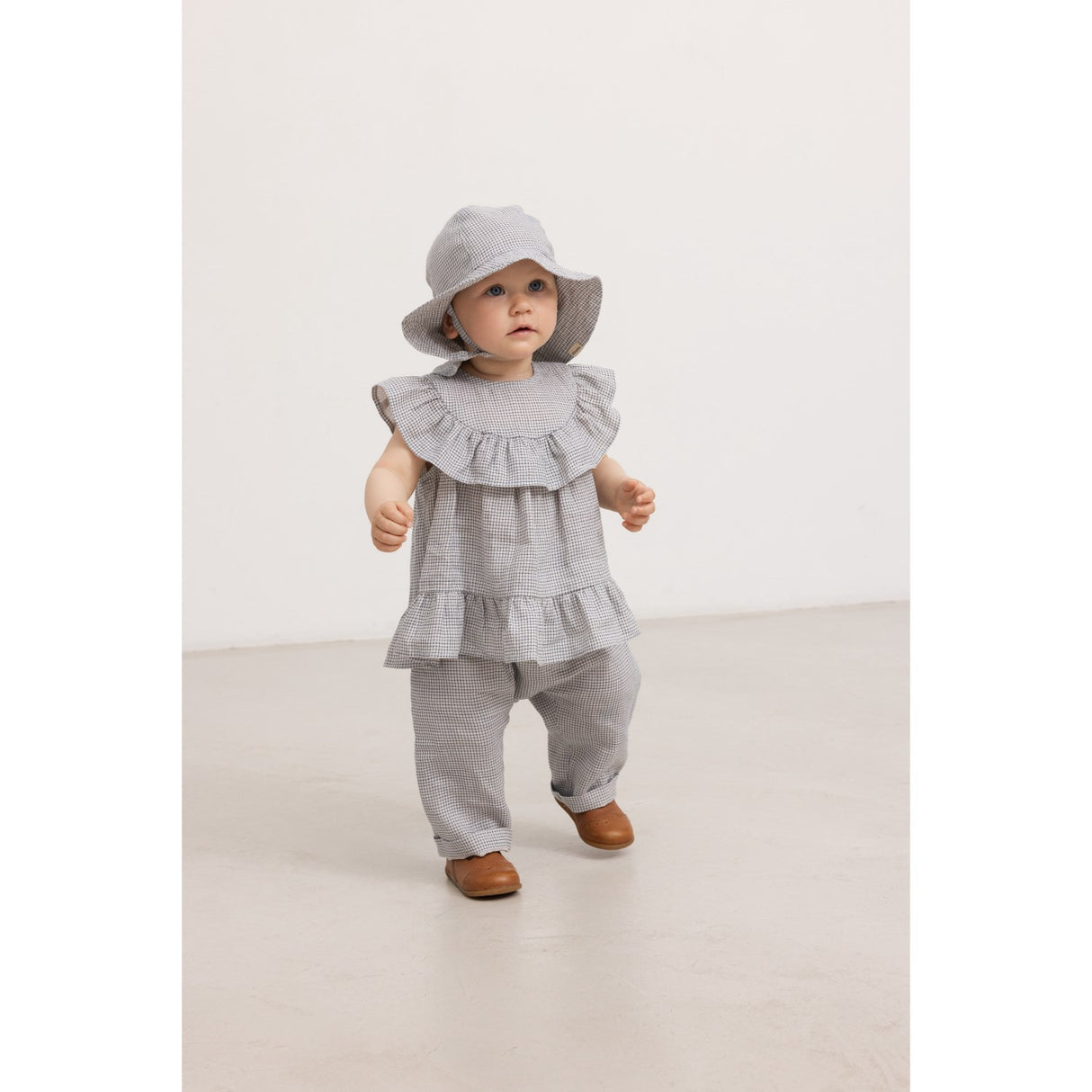 MarMar Linen Mini Check Alba Baby L Hue