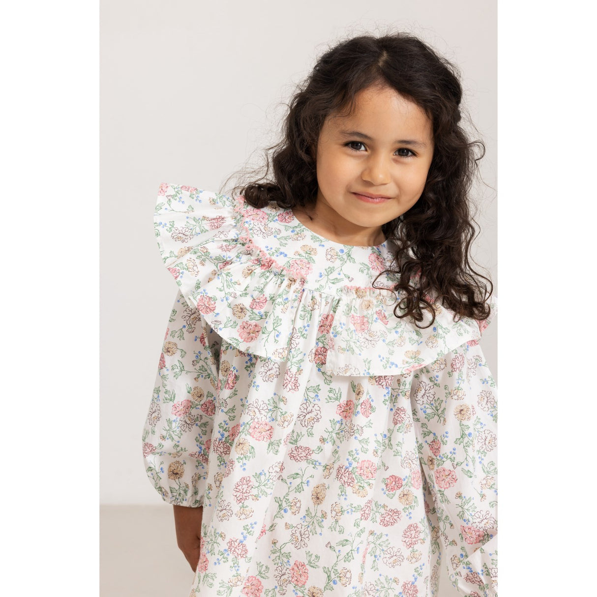 MarMar Poplin Summer Bloom Delsa LS Kjole