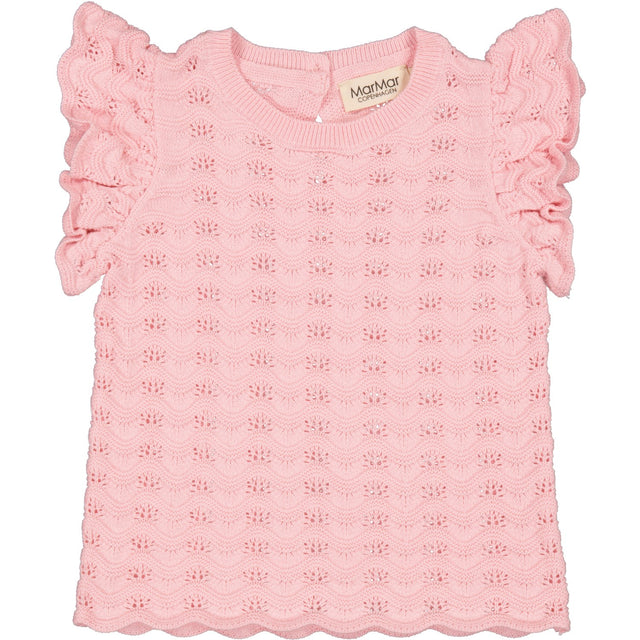 MarMar Cotton Knit Lace Pink Poppet Tivio Strik Top