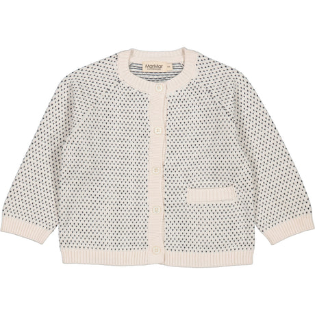 MarMar Cotton Knit Mini Pattern Light Sand Mix Taki Strik Cardigan