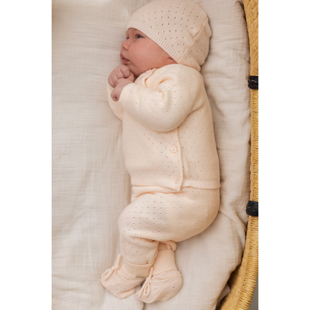 MarMar New Born Cotton Knit Links-Links Soft Rosa Pira Strik Bukser