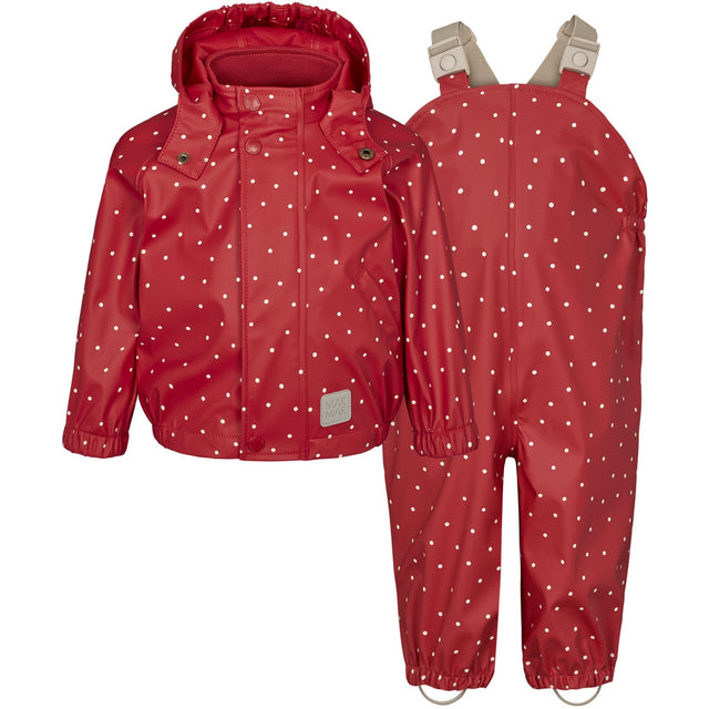 MarMar Rainwear Red Dew Dot Oddy Sæt Outerwear
