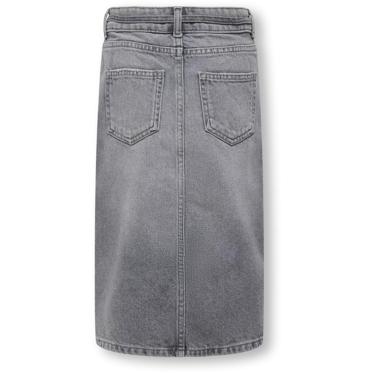 kids ONLY Medium Grey Denim Gianna Belted Midi Nederdel Dot Denim