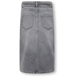 kids ONLY Medium Grey Denim Gianna Belted Midi Nederdel Dot Denim