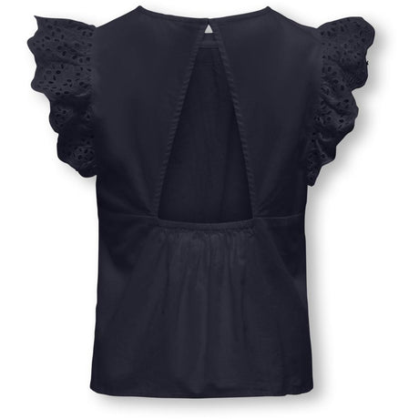 kids ONLY Black Lou Life Embroidery Top