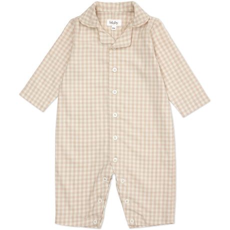 Lalaby Beige Gingham Classic Pj Dragt
