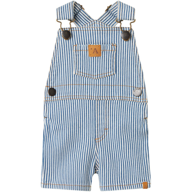Lil'Atelier Zen Blue Coconut Milk Halfdan Shorts Overall