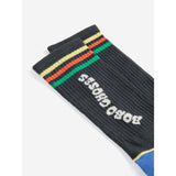 Bobo Choses Dark Grey Farve Block Lange Strømper