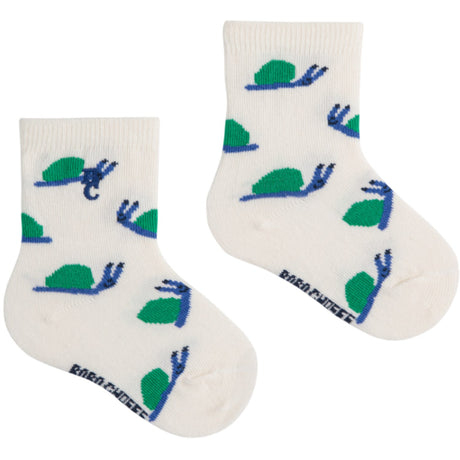 Bobo Choses Offwhite Funny Snail All Over Korte Strømper
