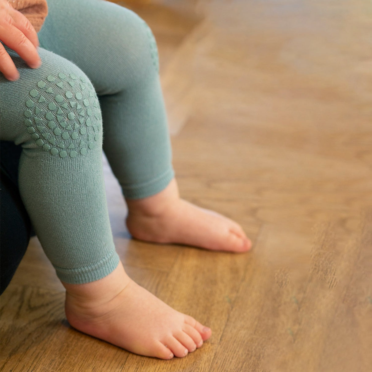 Gobabygo Dusty Blue Crawling Leggings Organic Bomuld
