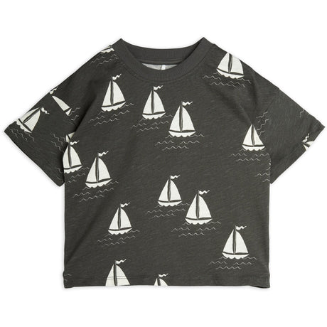 Mini Rodini Grey Sailing Boats AOP T-Shirt