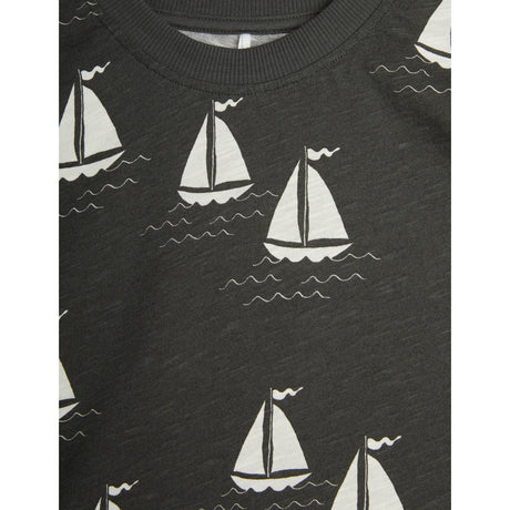 Mini Rodini Grey Sailing Boats AOP T-Shirt