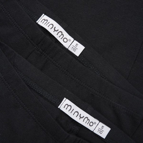 Minymo Anthracite Black Leggings Basis 2-pak 2