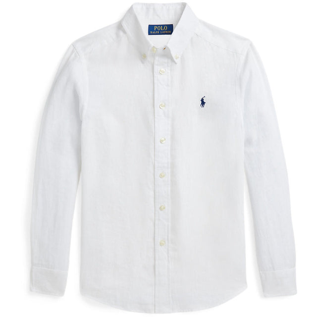 Polo Ralph Lauren White Boy Sport Skjorte