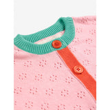 Bobo Choses Lys Pink Farve Block Open Work Cardigan