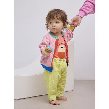 Bobo Choses Lys Pink Farve Block Open Work Cardigan