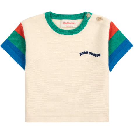 Bobo Choses Offwhite Farve Block Strikket T-Shirt