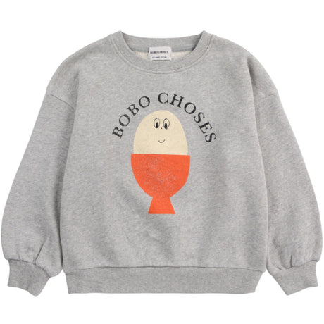 Bobo Choses Heather Grey Morning Egg Sweatshirt