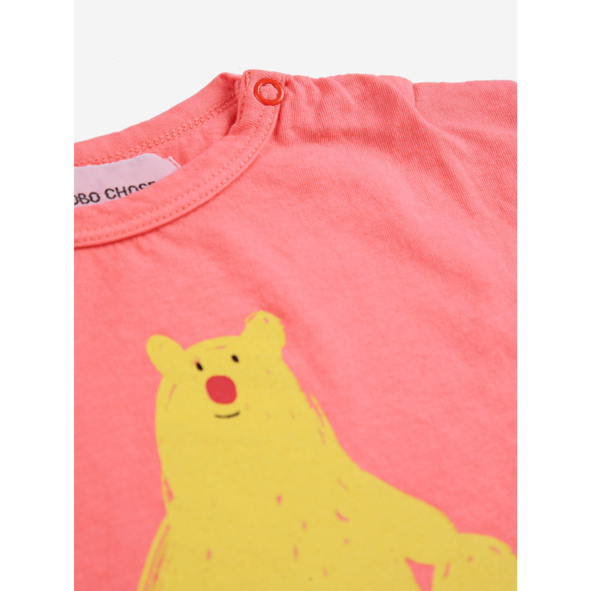 Bobo Choses Coral Pink Hug Me Bjørn T-Shirt