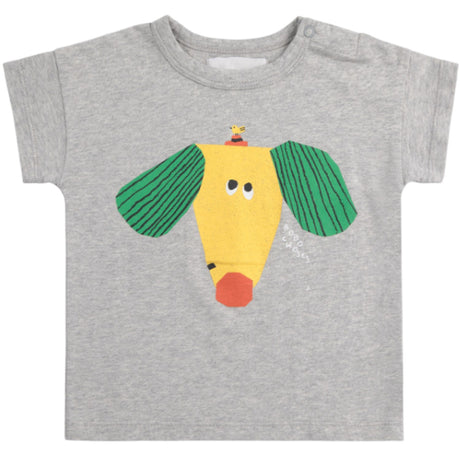 Bobo Choses Heather Grey Happy Dog T-Shirt