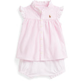 Ralph Lauren Baby Carmel Pink Multi Shorts Sæt