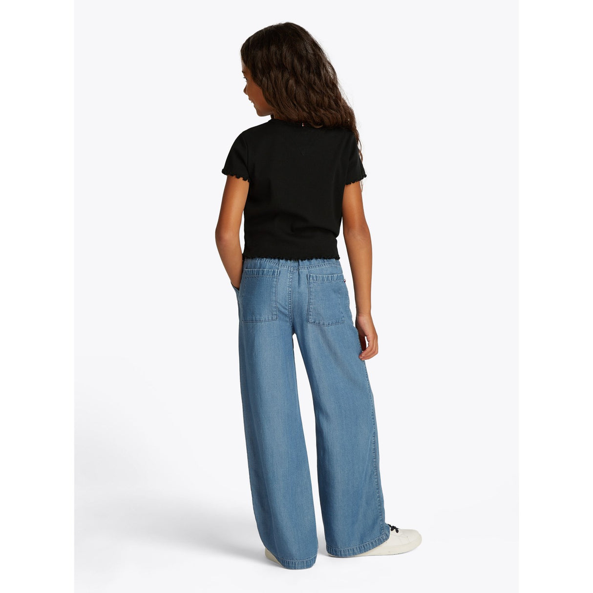 Tommy Hilfiger Black Essential Rib Top SS