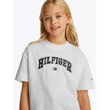 Tommy Hilfiger White Melange Varsity Archive T-Skjorte