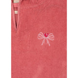 Konges Sløjd Flamingo Plume Terry Poncho Embroidery GOTS