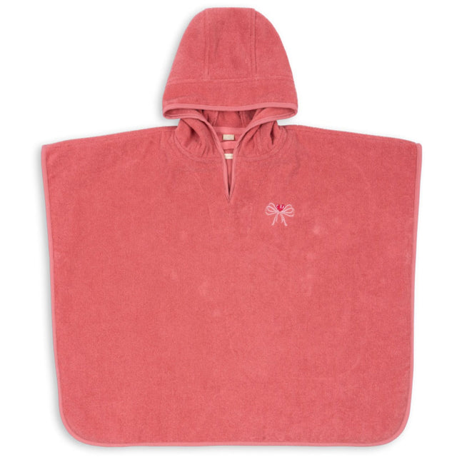 Konges Sløjd Flamingo Plume Terry Poncho Embroidery GOTS