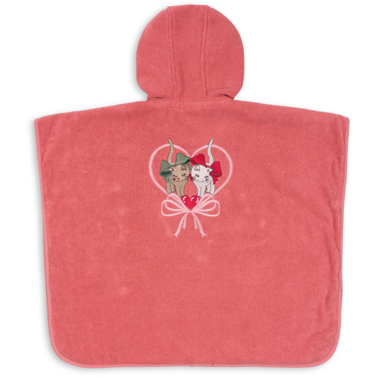 Konges Sløjd Flamingo Plume Terry Poncho Embroidery GOTS