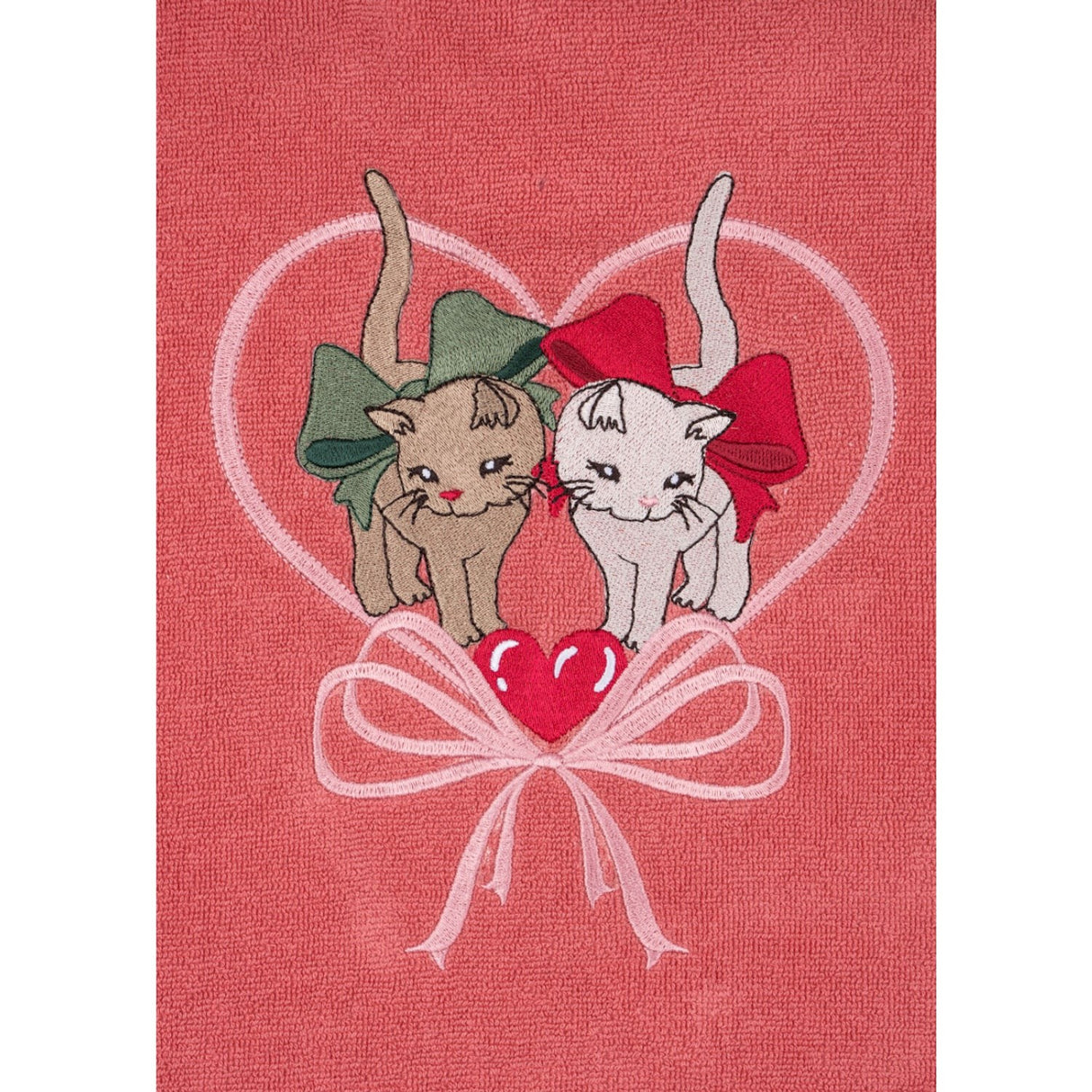 Konges Sløjd Flamingo Plume Terry Poncho Embroidery GOTS