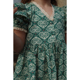 Konges Sløjd Lacy Green Coeur Lace Kjole GOTS
