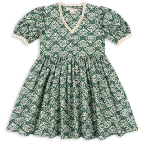 Konges Sløjd Lacy Green Coeur Lace Kjole GOTS