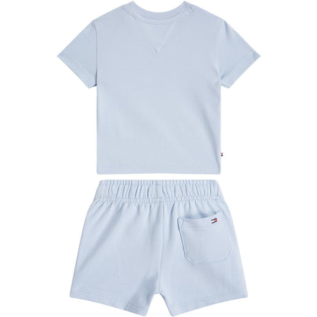 Tommy Hilfiger Breezy Blue Monotype Tee Og Kort Sæt