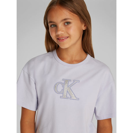 Calvin Klein Purple Heather Metallic Ck T-Shirt